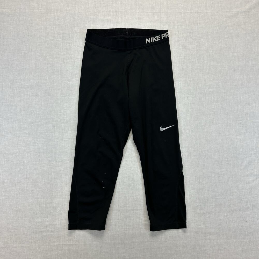 Nike Pro Dri-FIT Cool Capri Training Tight Leggings Womens Medium Black Athletic